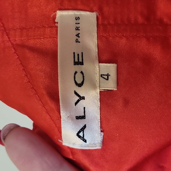 ALYCE PARIS Red Prom Dress Cursty High Slit In Front Double Strap in Back Size 4 - Picture 11 of 17